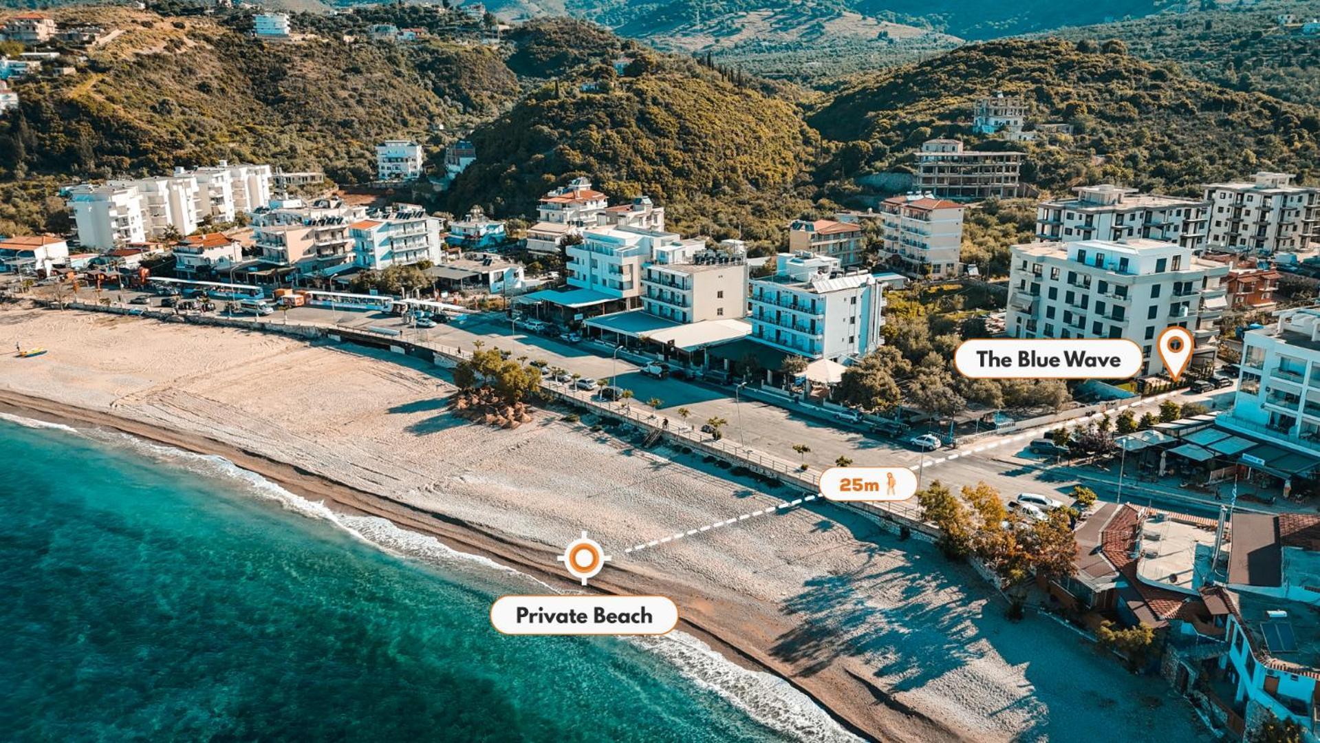 The Blue Wave Hotel Himare Exterior foto